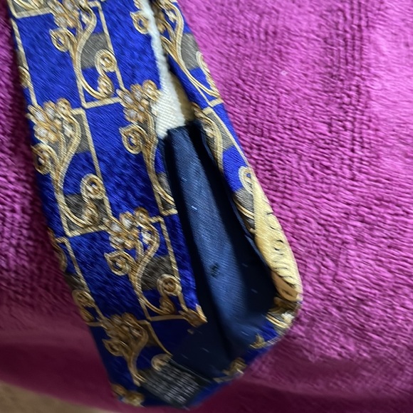Valentino tie blue and gold - Picture 5 of 8